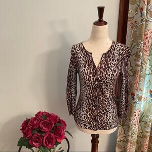J. Crew Factory leopard print cardigan